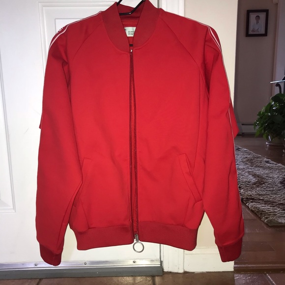 off white red track jacket